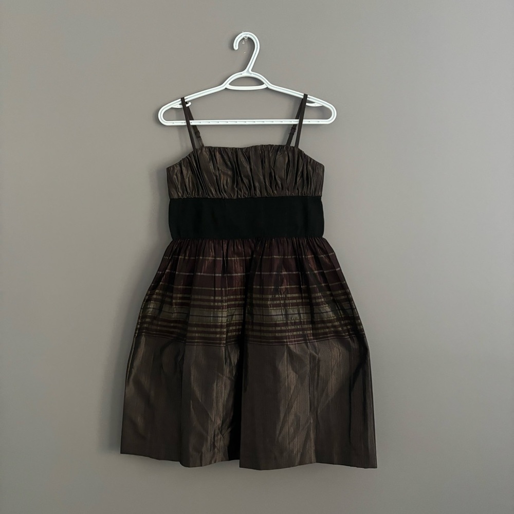 Maggy London Size 2 Brown Formal Mini Dress